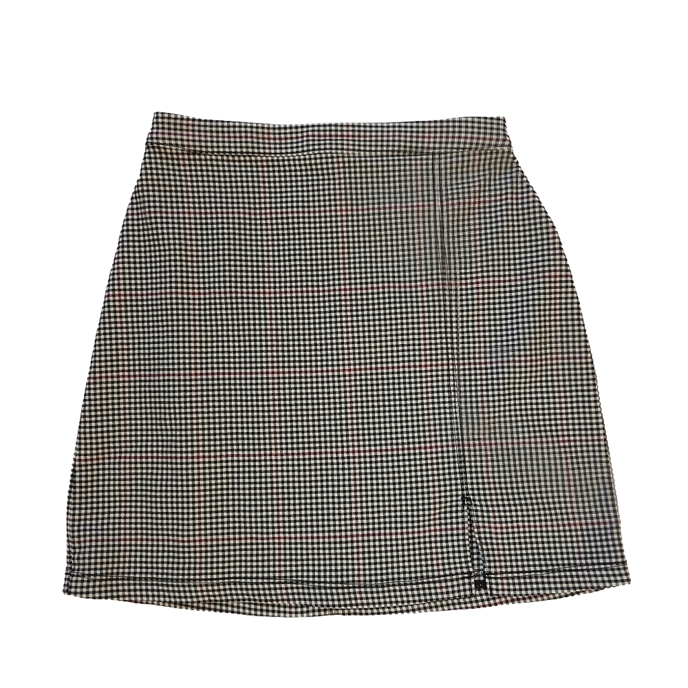 Hollister Black and White Checkered Skirt Ultra High Rise